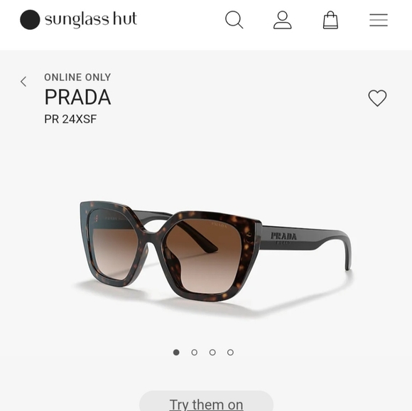 Brand new PRADA brown havana gradient-lens cat-eye sunglasses. - Picture 13 of 15